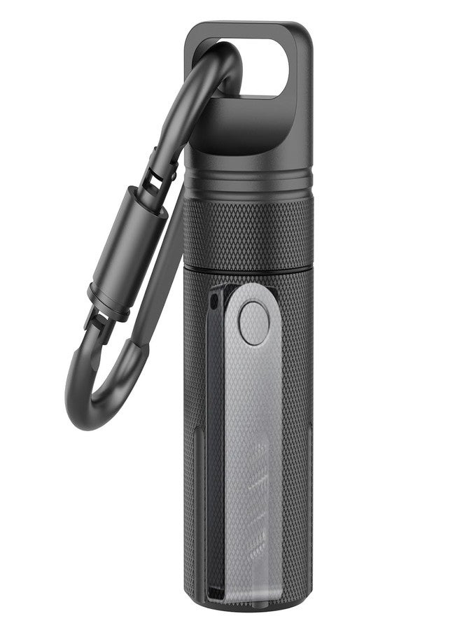 ZORBES® Portable Pill Box with Carabiner Waterproof Tight-Seal Travel Aluminum Alloy 3.94 inches Medication Storage Tube Pill Box Carry-on Emergency Medication Case - Image 1